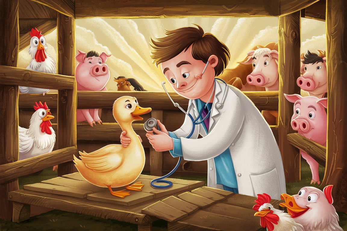 dokter memeriksa bebek