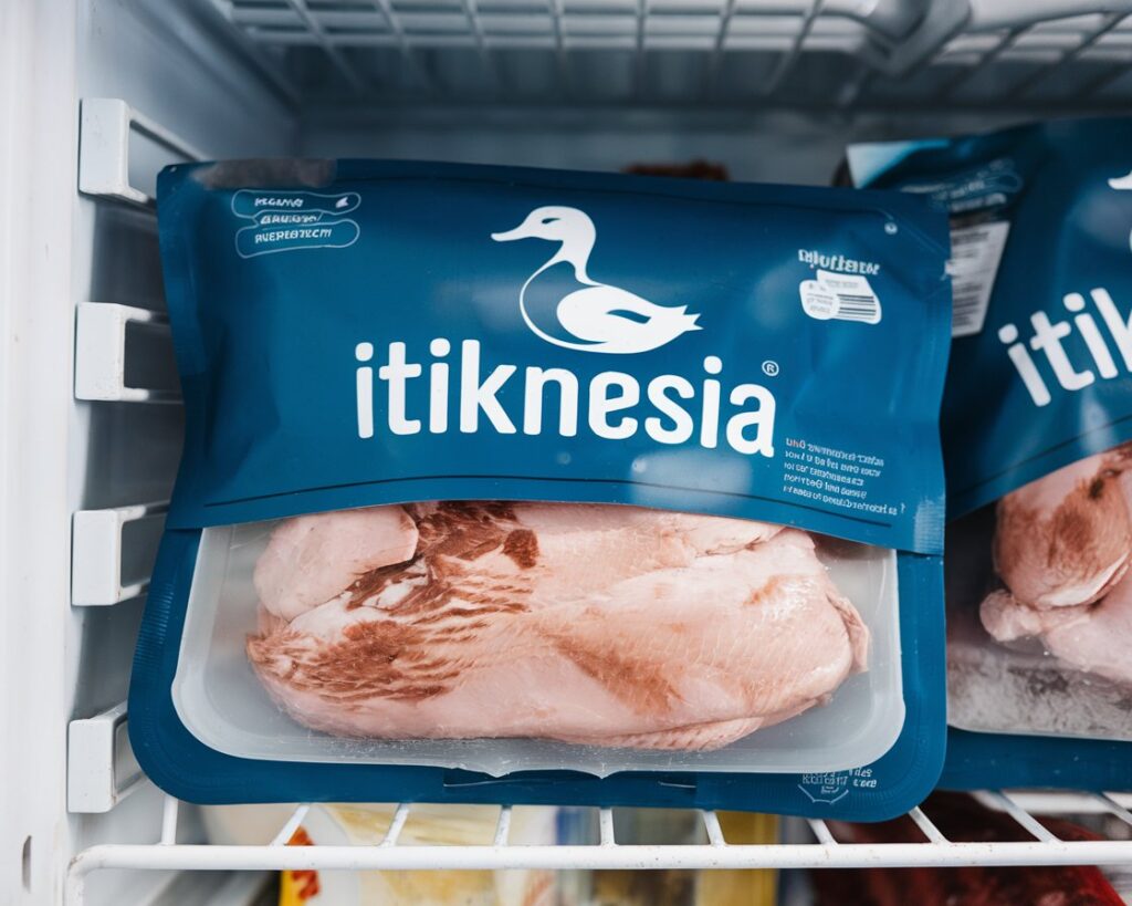 a photo of frozen duck meat in a packaging that sa lYCIQJiRt Ktmg MABBDnqSBkDQtHRSzLQ